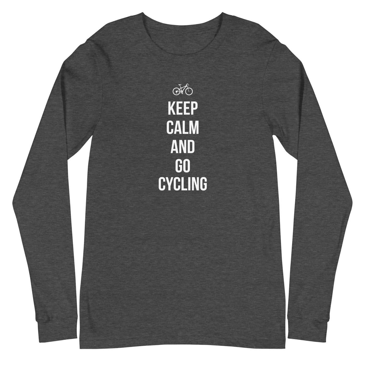 Keep calm and go cycling - Longsleeve (Unisex) fahrrad xxx yyy zzz Dark Grey Heather