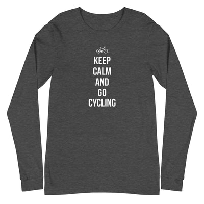Keep calm and go cycling - Longsleeve (Unisex) fahrrad xxx yyy zzz Dark Grey Heather