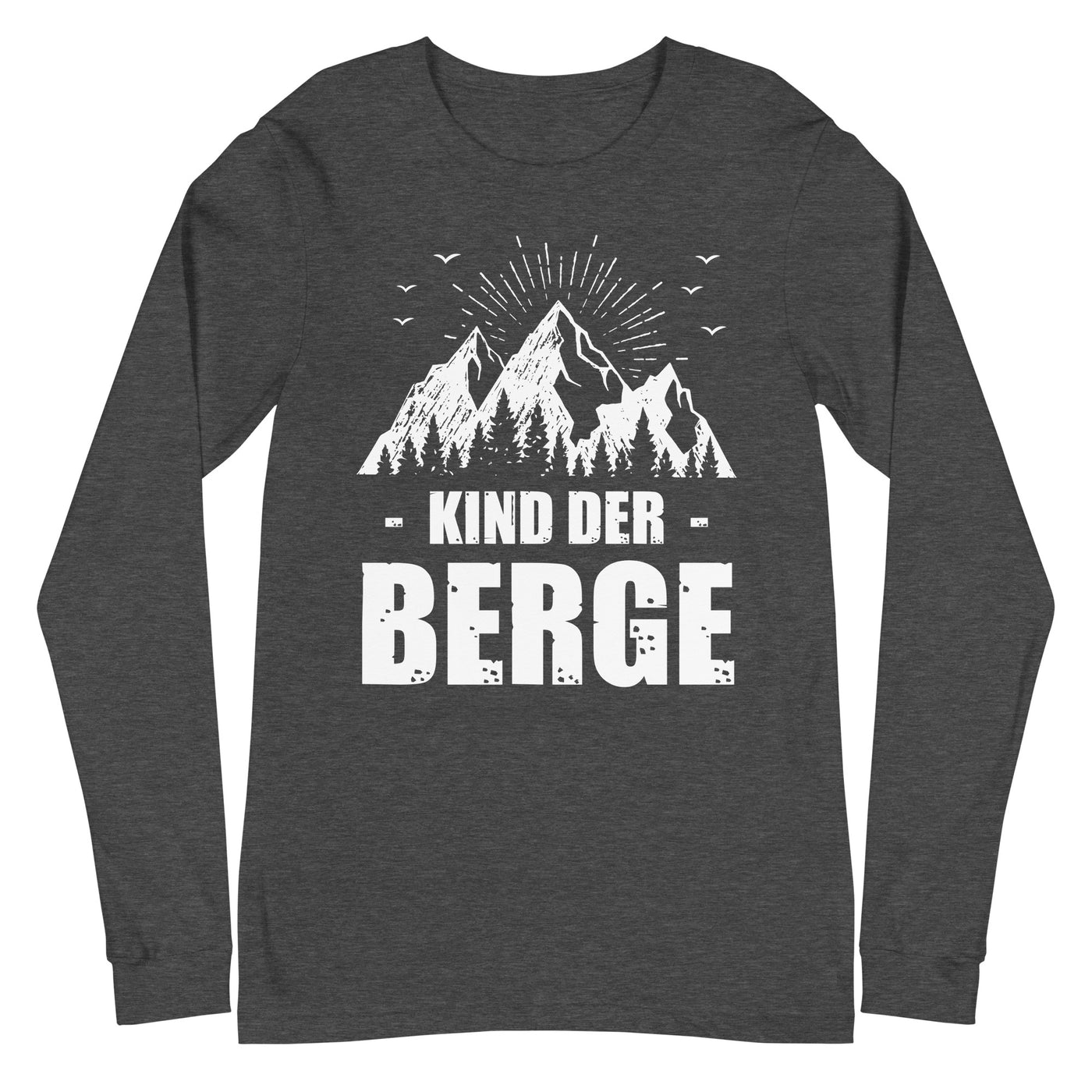 Kind Der Berge - Longsleeve (Unisex) berge xxx yyy zzz Dark Grey Heather