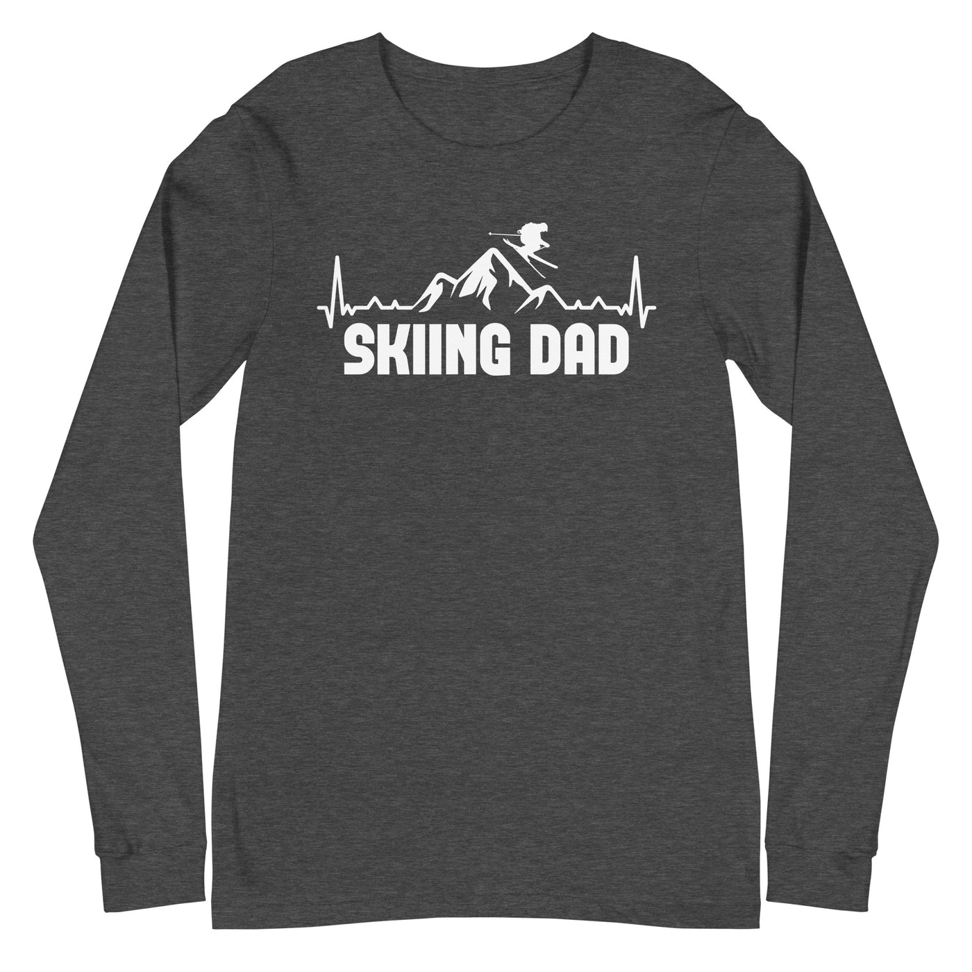 Skifahren Dad 1 - Longsleeve (Unisex) klettern ski xxx yyy zzz Dark Grey Heather
