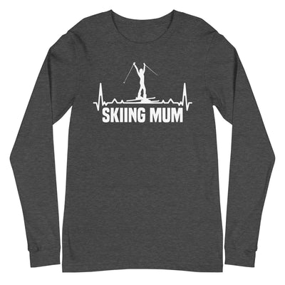 Skifahren Mum 1 - Longsleeve (Unisex) klettern ski xxx yyy zzz Dark Grey Heather
