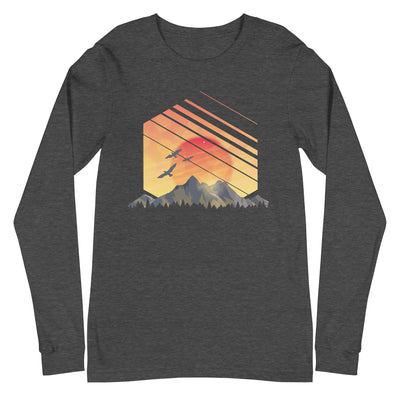 Sonnenaufgang Alpen - Longsleeve (Unisex) berge xxx yyy zzz Dark Grey Heather