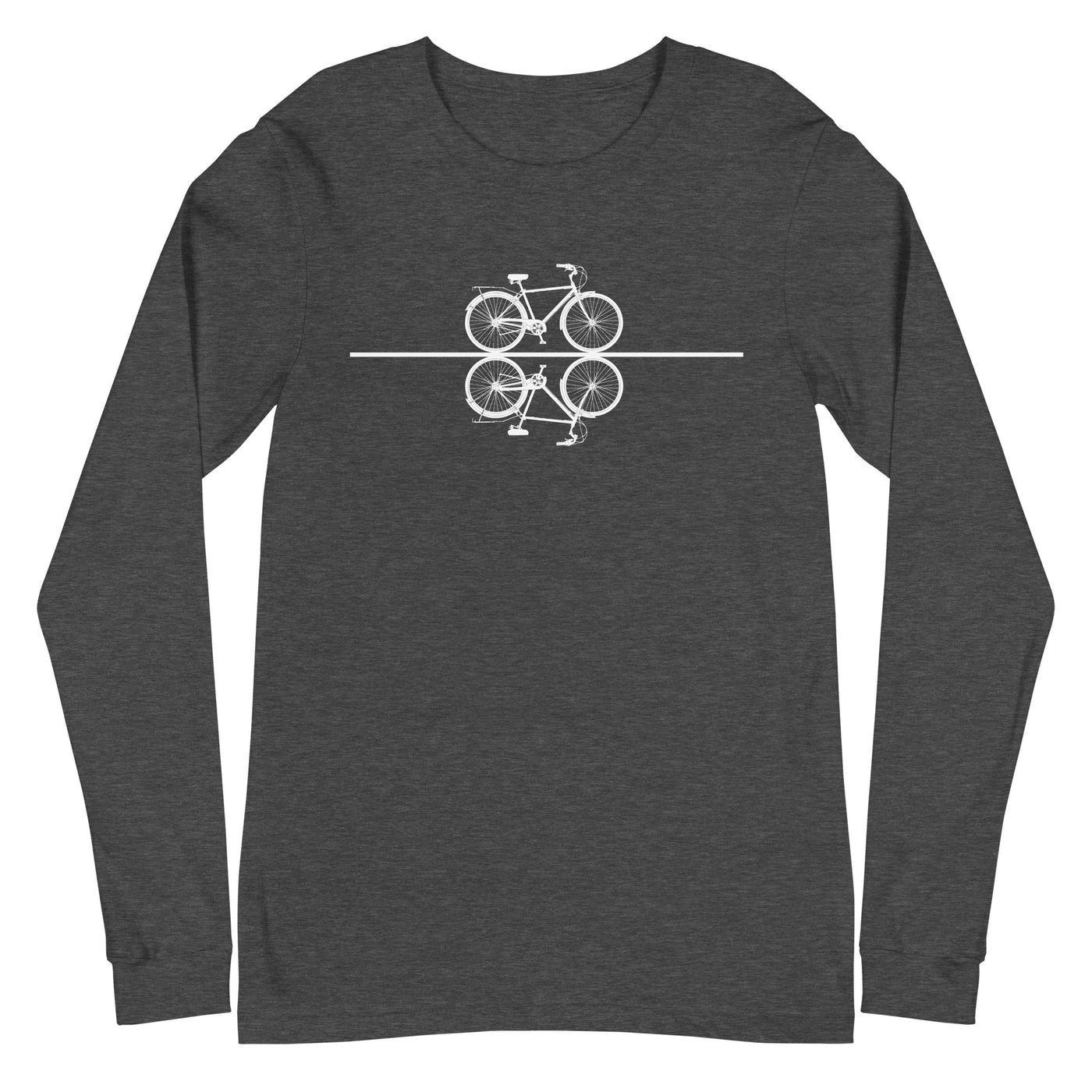 Gerade Linie - Radfahren - - Longsleeve (Unisex) fahrrad xxx yyy zzz Dark Grey Heather