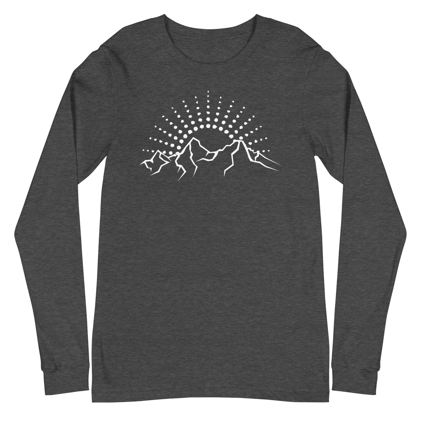 Sonne_-_Berge_(B)(2) - Unisex Long Sleeve Tee | Bella + Canvas 3501 xxx yyy zzz Dark Grey Heather