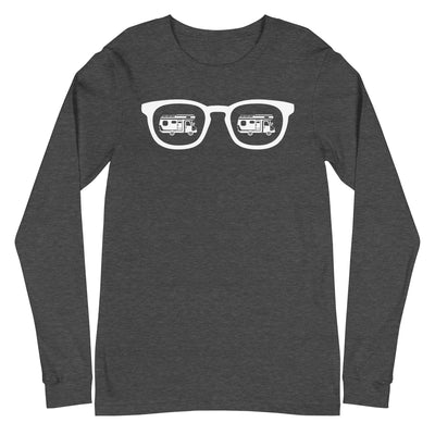 Sonnenbrille und Camping - Longsleeve (Unisex) camping xxx yyy zzz Dark Grey Heather