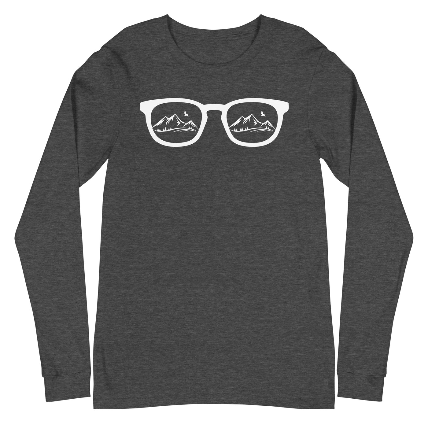 Sonnenbrille und Berge - Longsleeve (Unisex) berge xxx yyy zzz Dark Grey Heather