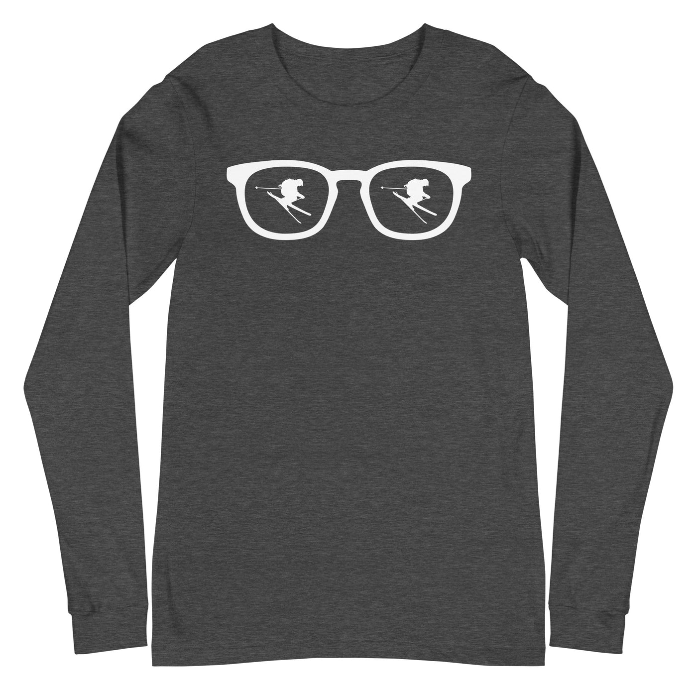 Sonnenbrille und Skifahren - Longsleeve (Unisex) klettern ski xxx yyy zzz Dark Grey Heather