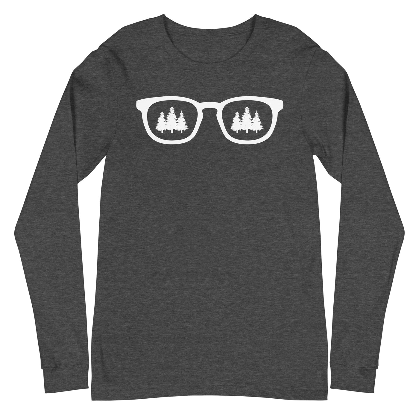 Sonnenbrille und Bäume - Longsleeve (Unisex) camping xxx yyy zzz Dark Grey Heather