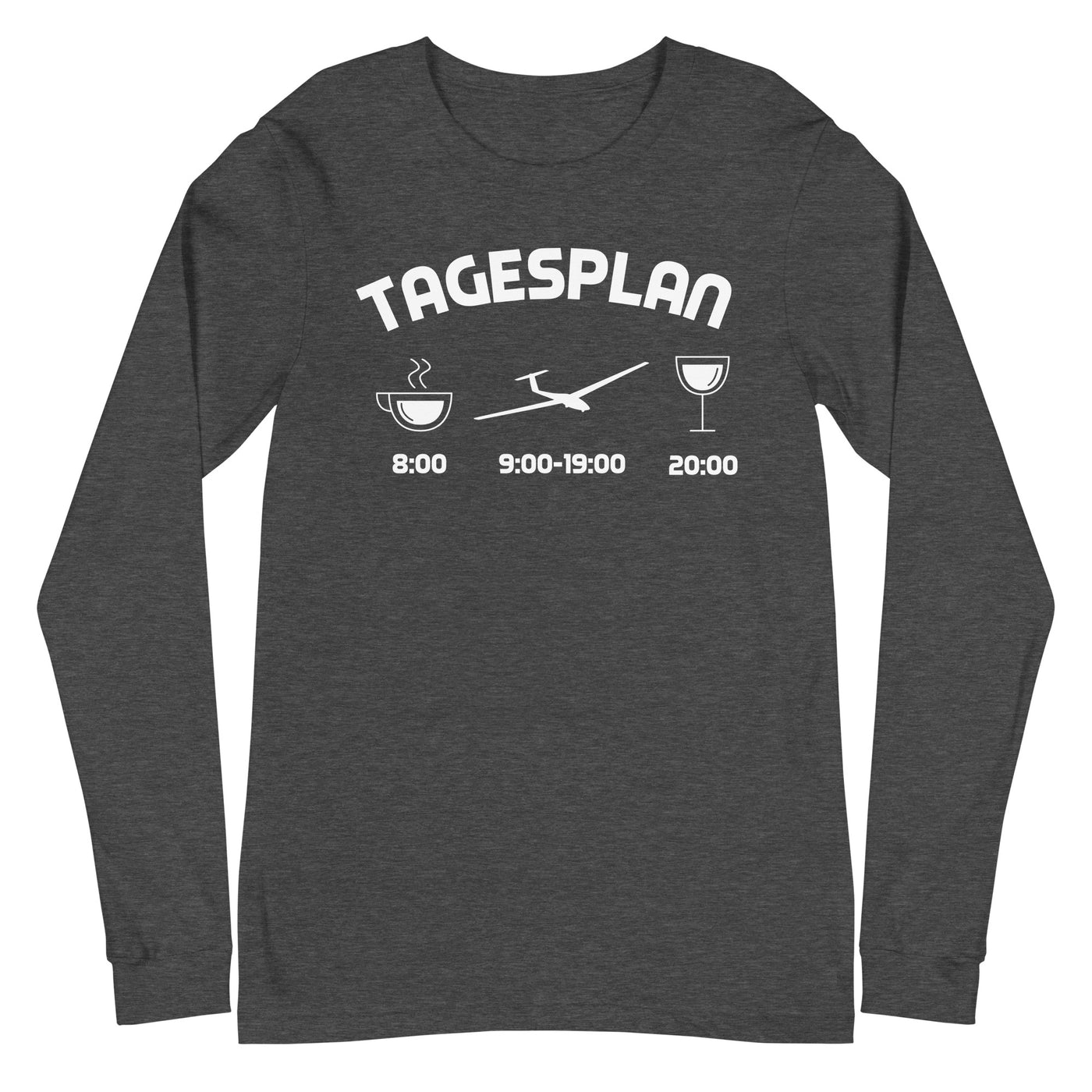 Tagesplan - - Longsleeve (Unisex) berge xxx yyy zzz Dark Grey Heather