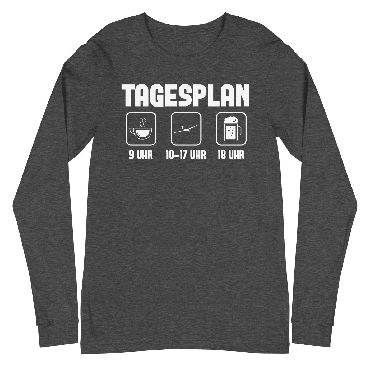 Tagesplan - - Longsleeve (Unisex) berge xxx yyy zzz Dark Grey Heather