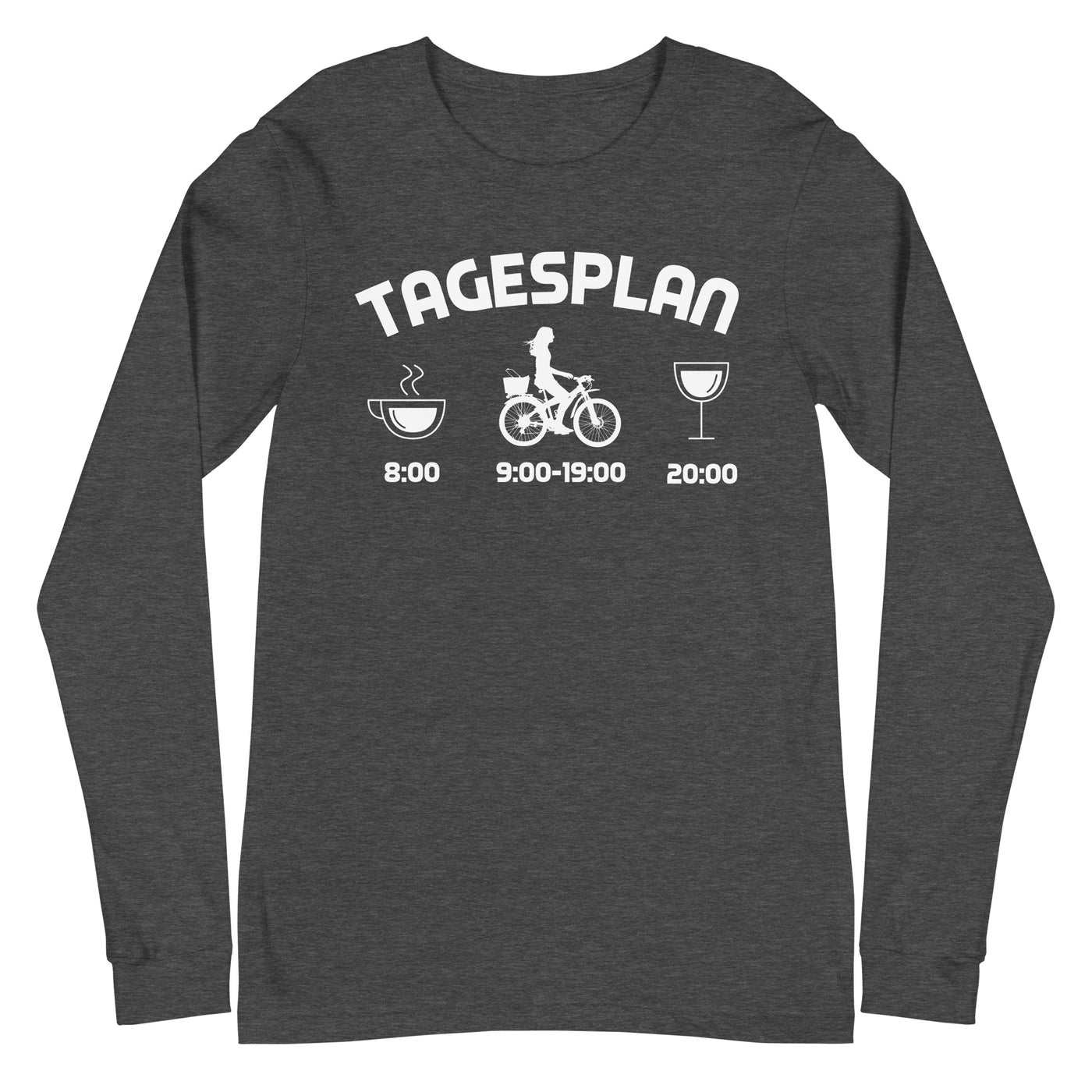 Tagesplan - Longsleeve (Unisex) fahrrad xxx yyy zzz Dark Grey Heather