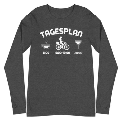 Tagesplan - Longsleeve (Unisex) fahrrad xxx yyy zzz Dark Grey Heather