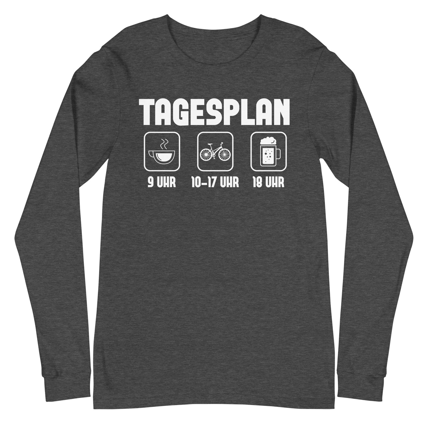 Tagesplan - (F) - Longsleeve (Unisex) fahrrad xxx yyy zzz Dark Grey Heather