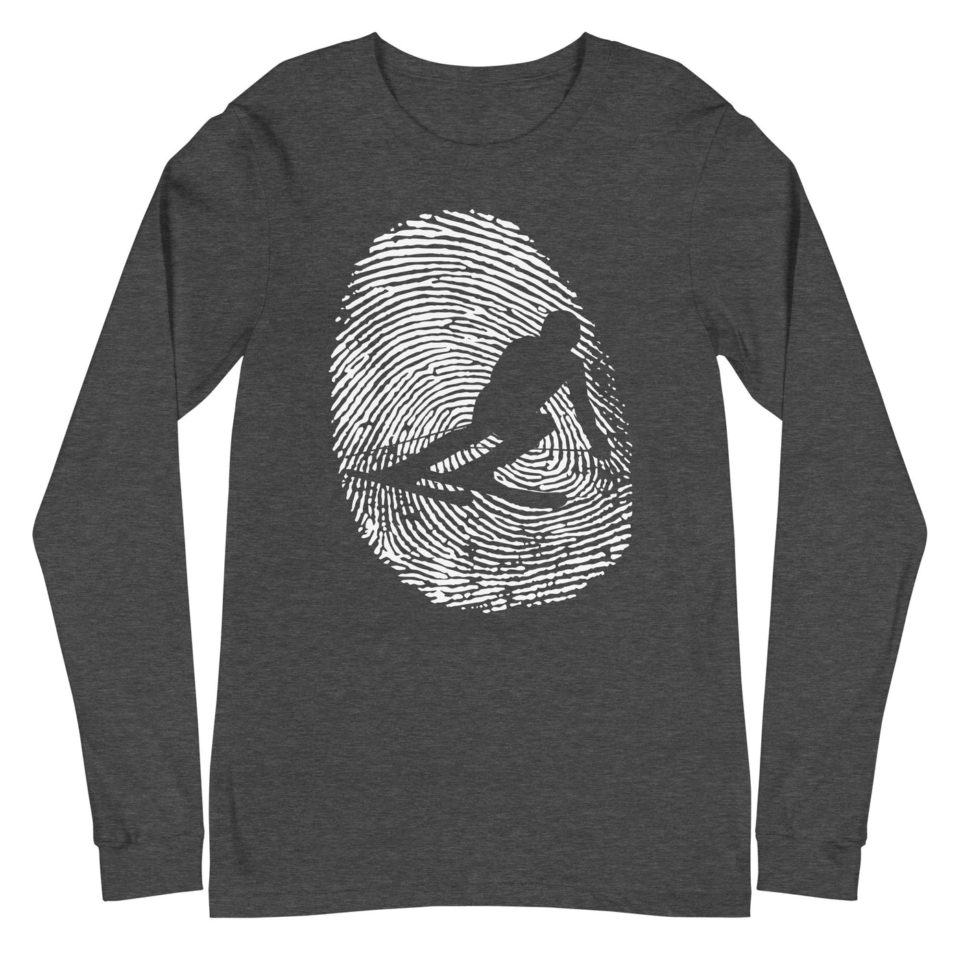 Thumb Print - Skifahren - Longsleeve (Unisex) klettern ski xxx yyy zzz Dark Grey Heather