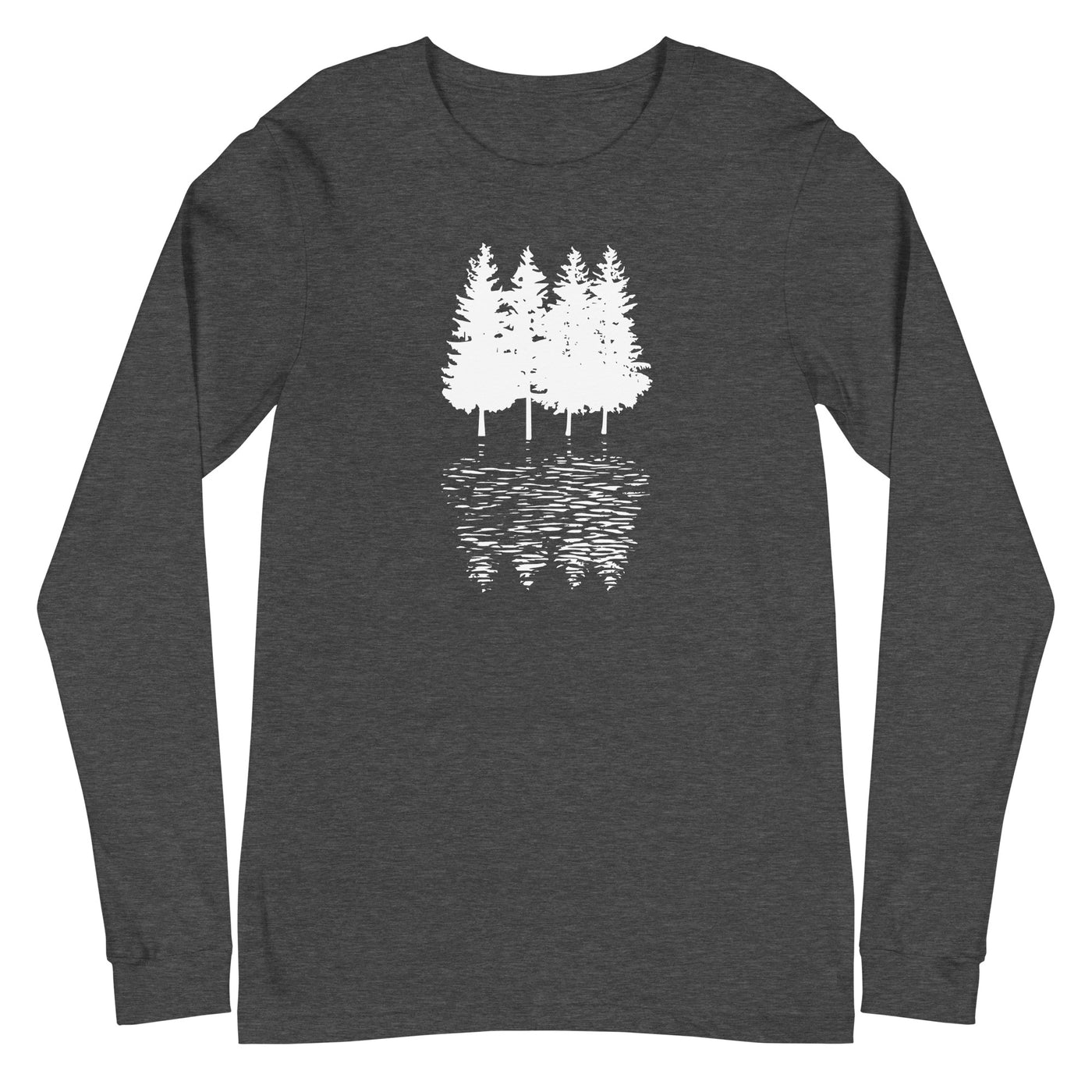 Bäume - (C) - Unisex Long Sleeve Tee | Bella + Canvas 3501 xxx yyy zzz Dark Grey Heather