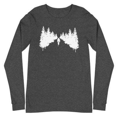 Bäume - Radfahren - (F) (6) - Unisex Long Sleeve Tee | Bella + Canvas 3501 xxx yyy zzz Dark Grey Heather