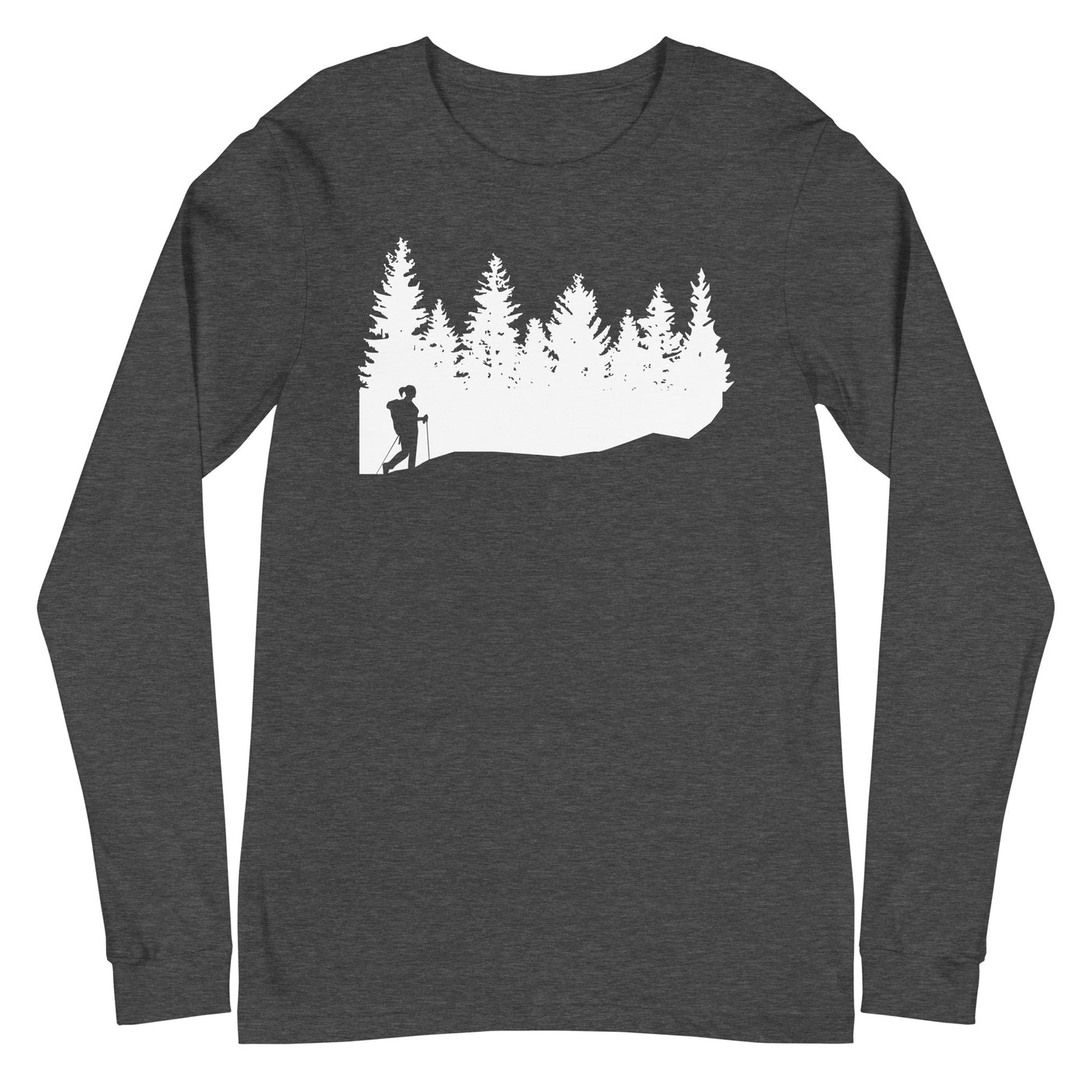 Bäume - Wandern - Longsleeve (Unisex) wandern xxx yyy zzz Dark Grey Heather