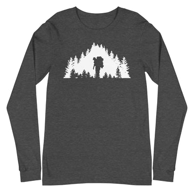 Bäume - Wandern - Longsleeve (Unisex) wandern xxx yyy zzz Dark Grey Heather