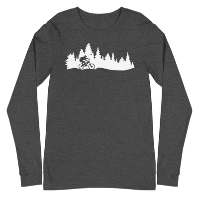 Bäume - Mountainbiking - (M) - Longsleeve (Unisex) xxx yyy zzz Dark Grey Heather