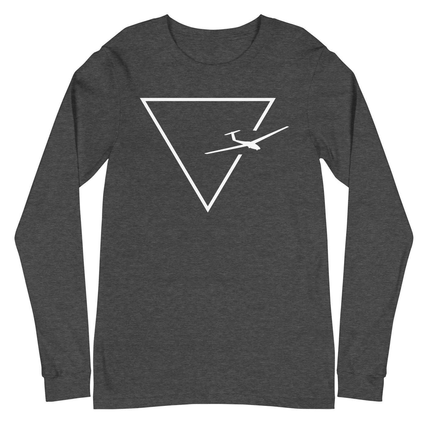 Dreieck 1 und Segelflugzeug - Longsleeve (Unisex) berge xxx yyy zzz Dark Grey Heather