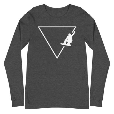 Dreieck 1 und Snowboarding - Longsleeve (Unisex) snowboarden xxx yyy zzz Dark Grey Heather