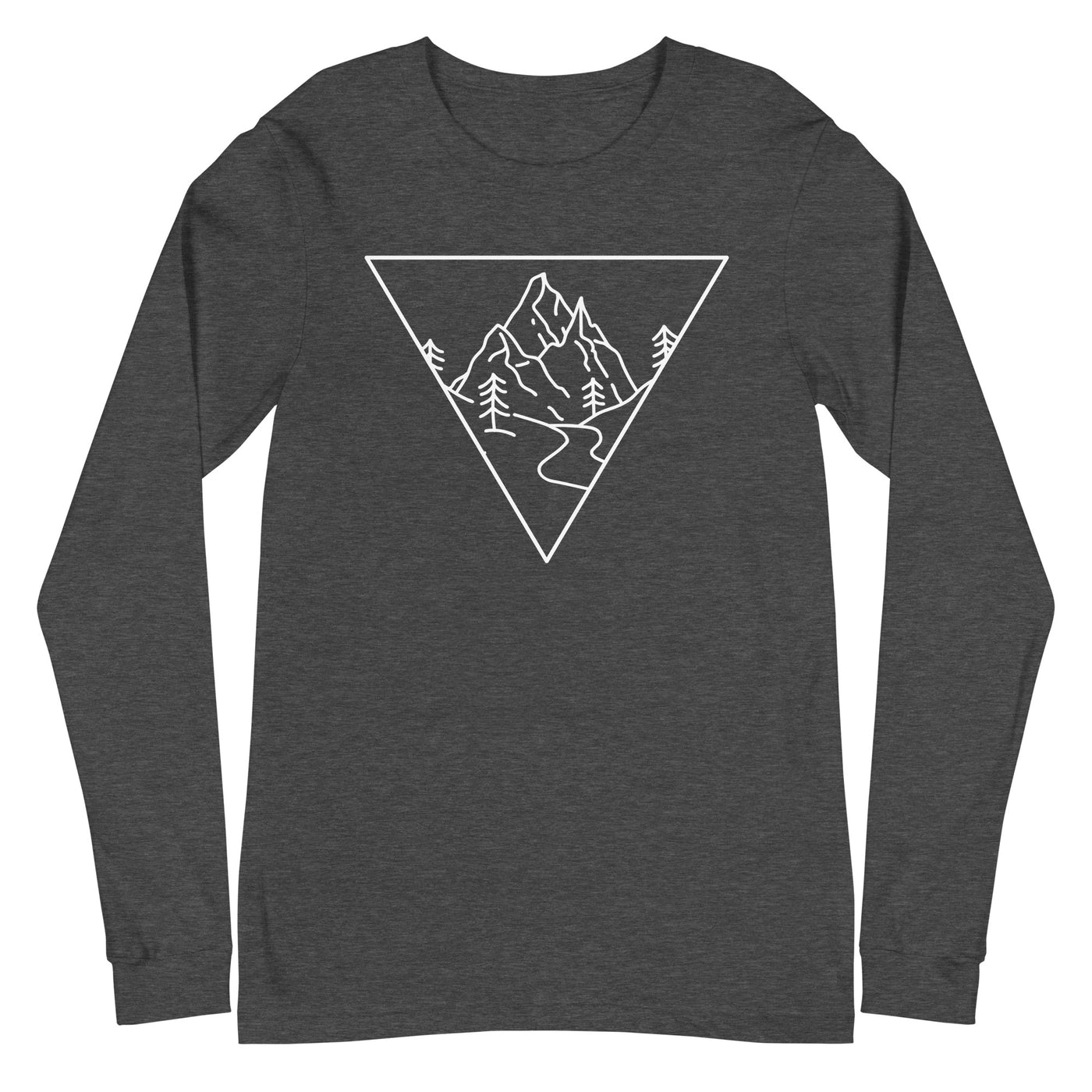 Dreieck und Berge - Longsleeve (Unisex) berge xxx yyy zzz Dark Grey Heather