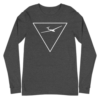 Dreieck und Segelflugzeug - Longsleeve (Unisex) berge xxx yyy zzz Dark Grey Heather