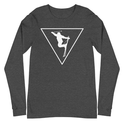 Dreieck und Skifahren - Longsleeve (Unisex) klettern ski xxx yyy zzz Dark Grey Heather