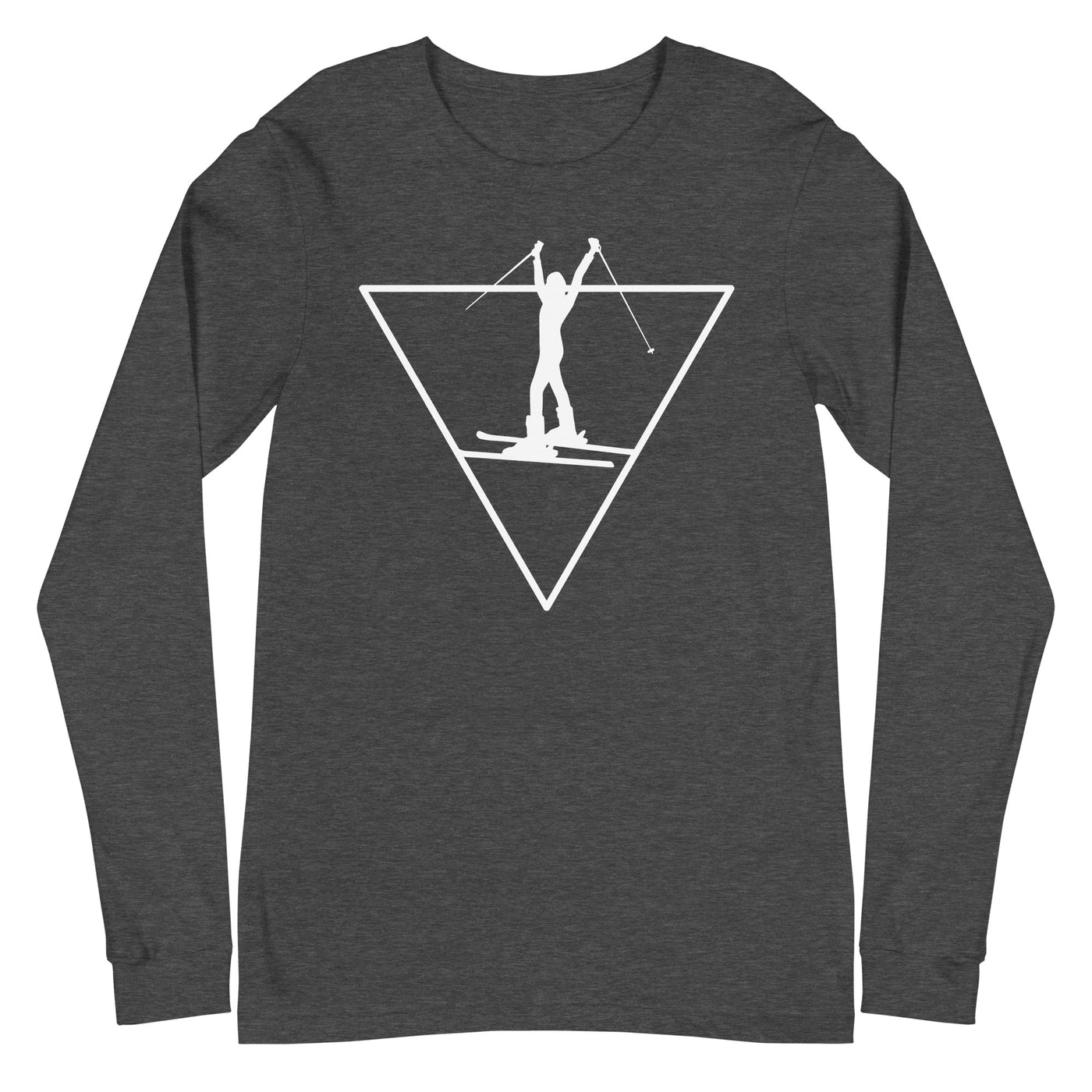 Dreieck und Skifahren - Longsleeve (Unisex) klettern ski xxx yyy zzz Dark Grey Heather