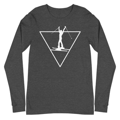 Dreieck und Skifahren - Longsleeve (Unisex) klettern ski xxx yyy zzz Dark Grey Heather