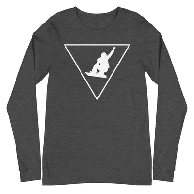 Dreieck und Snowboarding - Longsleeve (Unisex) snowboarden xxx yyy zzz Dark Grey Heather