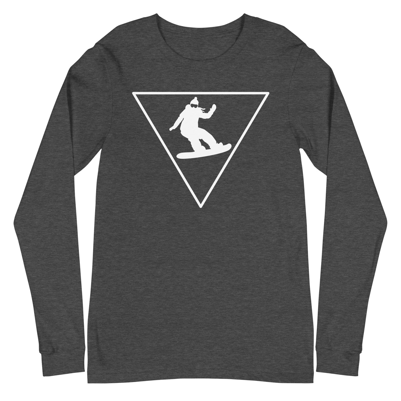 Dreieck und Snowboarding - Longsleeve (Unisex) snowboarden xxx yyy zzz Dark Grey Heather