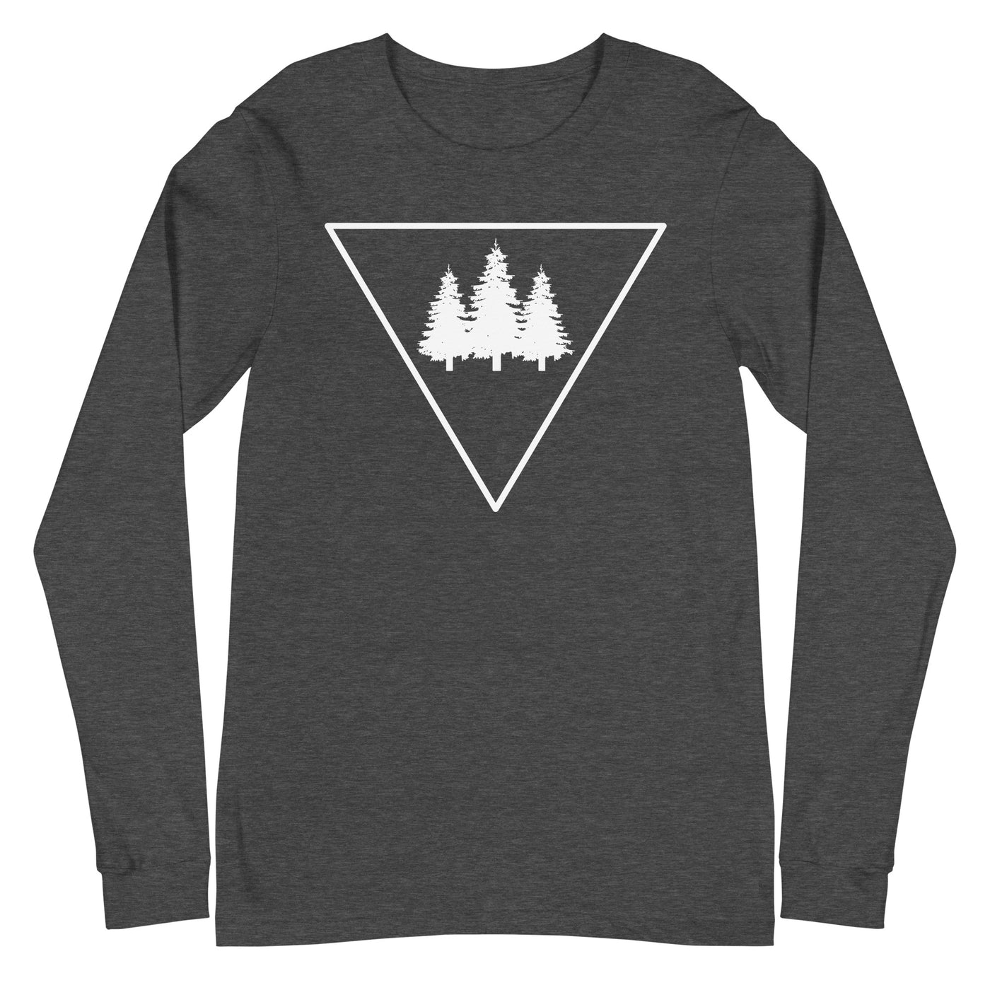 Dreieck und Bäume - Longsleeve (Unisex) camping xxx yyy zzz Dark Grey Heather