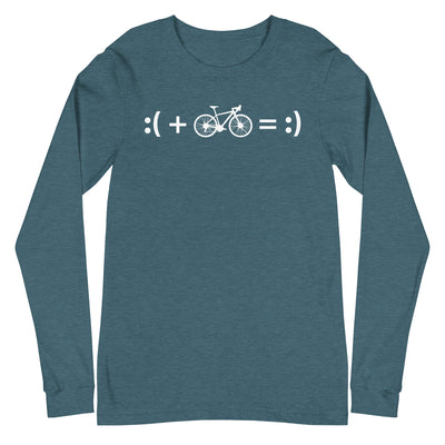 Emoji - Cycling - Longsleeve (Unisex) fahrrad Heather Deep Teal