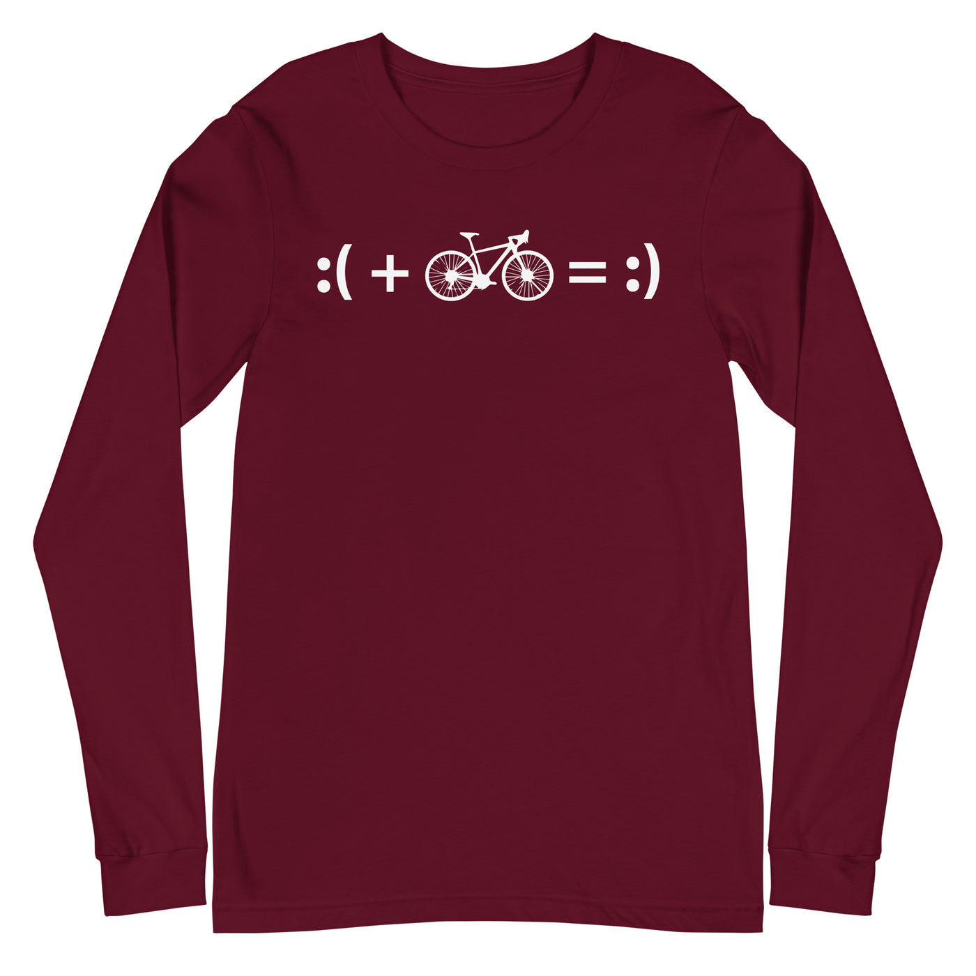 Emoji - Cycling - Longsleeve (Unisex) fahrrad Maroon