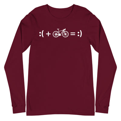 Emoji - Cycling - Longsleeve (Unisex) fahrrad Maroon