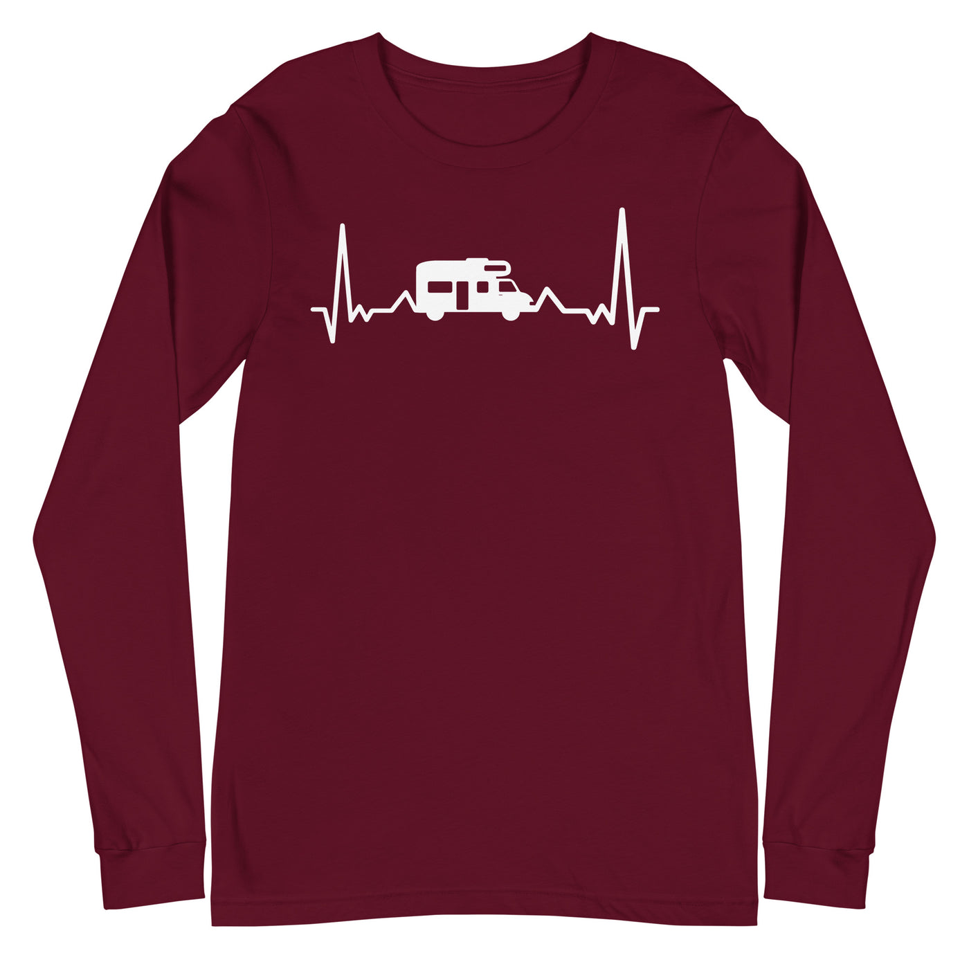 Herzschlag Camping - Longsleeve (Unisex) camping Maroon