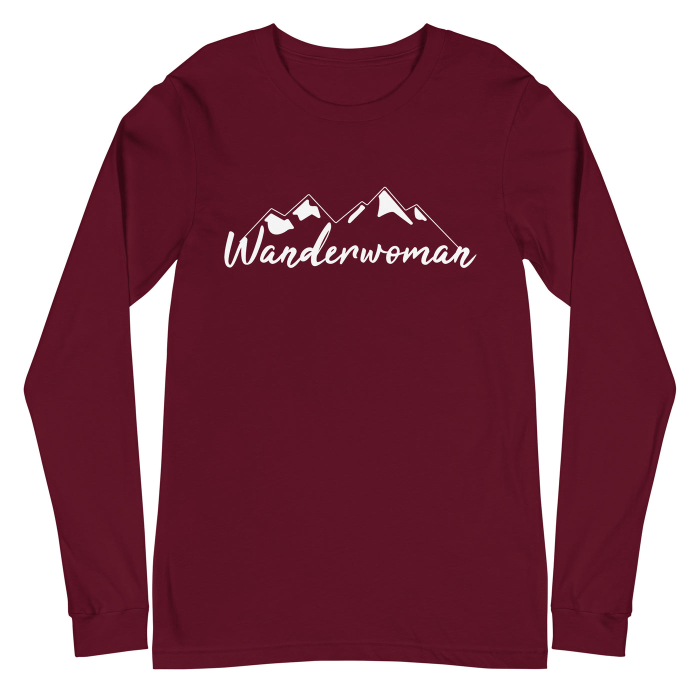 Wanderwoman. - Longsleeve (Unisex) wandern Maroon
