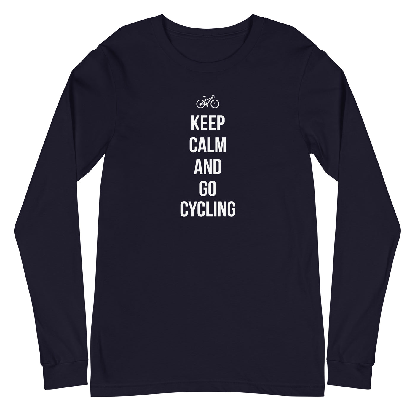 Keep calm and go cycling - Longsleeve (Unisex) fahrrad xxx yyy zzz Navy
