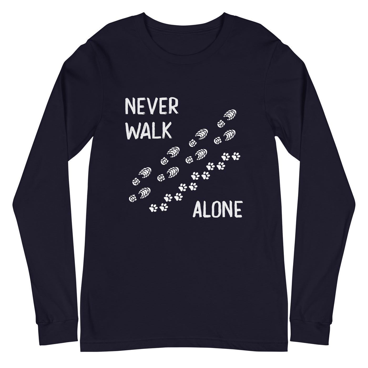 Never walk alone - Longsleeve (Unisex) wandern xxx yyy zzz Navy