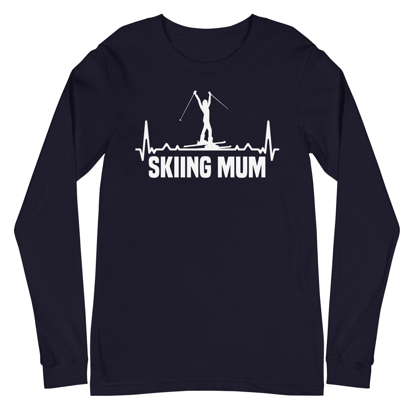 Skifahren Mum 1 - Longsleeve (Unisex) klettern ski xxx yyy zzz Navy