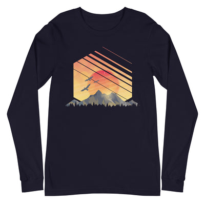 Sonnenaufgang Alpen - Longsleeve (Unisex) berge xxx yyy zzz Navy