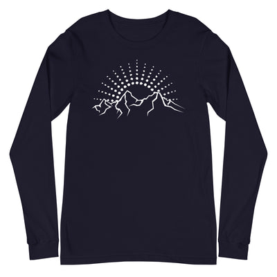 Sonne_-_Berge_(B)(2) - Unisex Long Sleeve Tee | Bella + Canvas 3501 xxx yyy zzz Navy