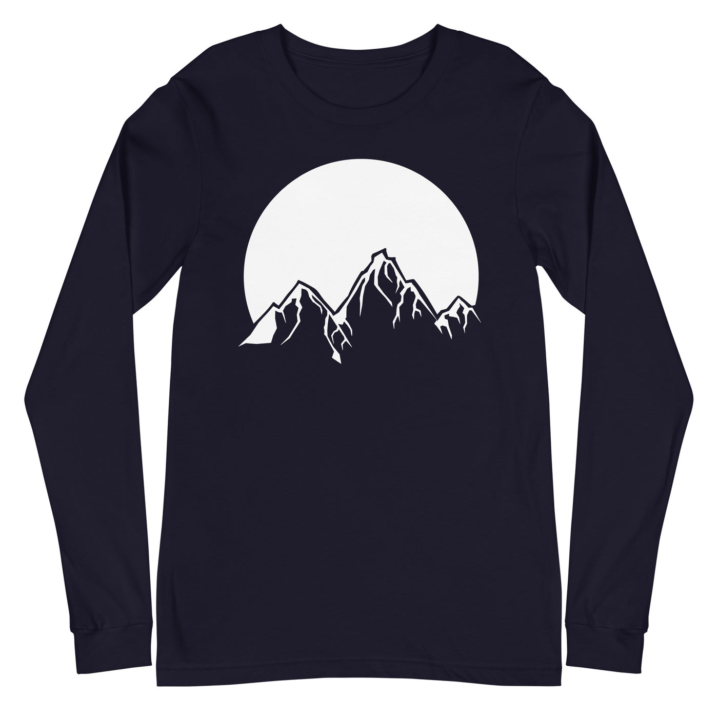 Sonne_-_Berge_-_(B) - Unisex Long Sleeve Tee | Bella + Canvas 3501 xxx yyy zzz Navy