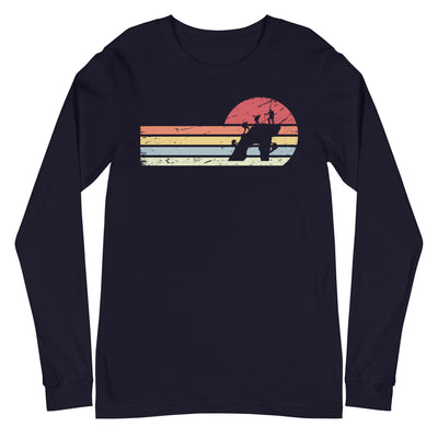 Sonne und Retro Linies - Klettern - Longsleeve (Unisex) klettern xxx yyy zzz Navy