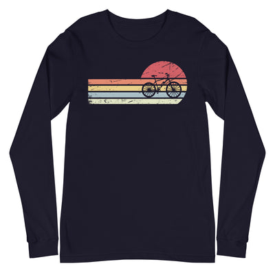 Sonne und Retro Linies - E-Bike - Longsleeve (Unisex) e-bike xxx yyy zzz Navy