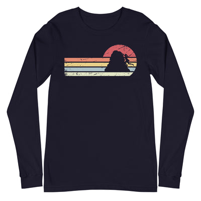 Sonne und Retro Linies - Frau Klettern - - Longsleeve (Unisex) klettern xxx yyy zzz Navy