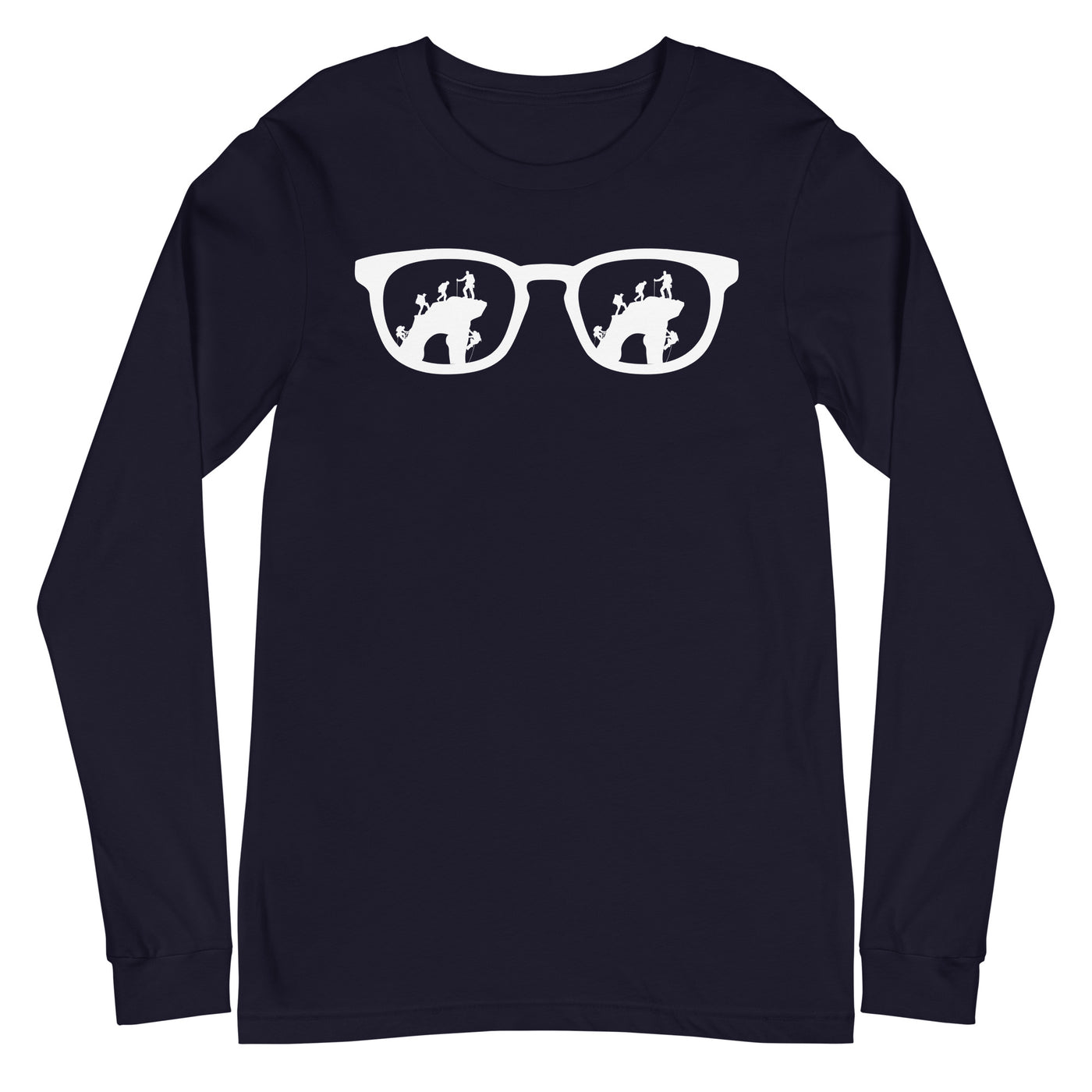 Sonnenbrille und Klettern - Longsleeve (Unisex) klettern xxx yyy zzz Navy