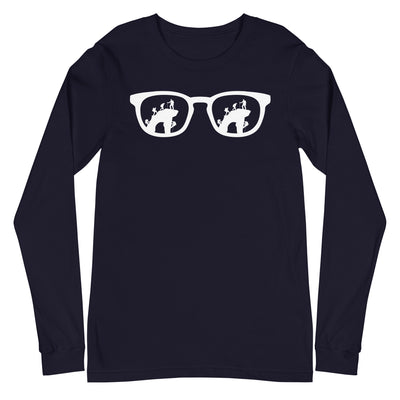 Sonnenbrille und Klettern - Longsleeve (Unisex) klettern xxx yyy zzz Navy