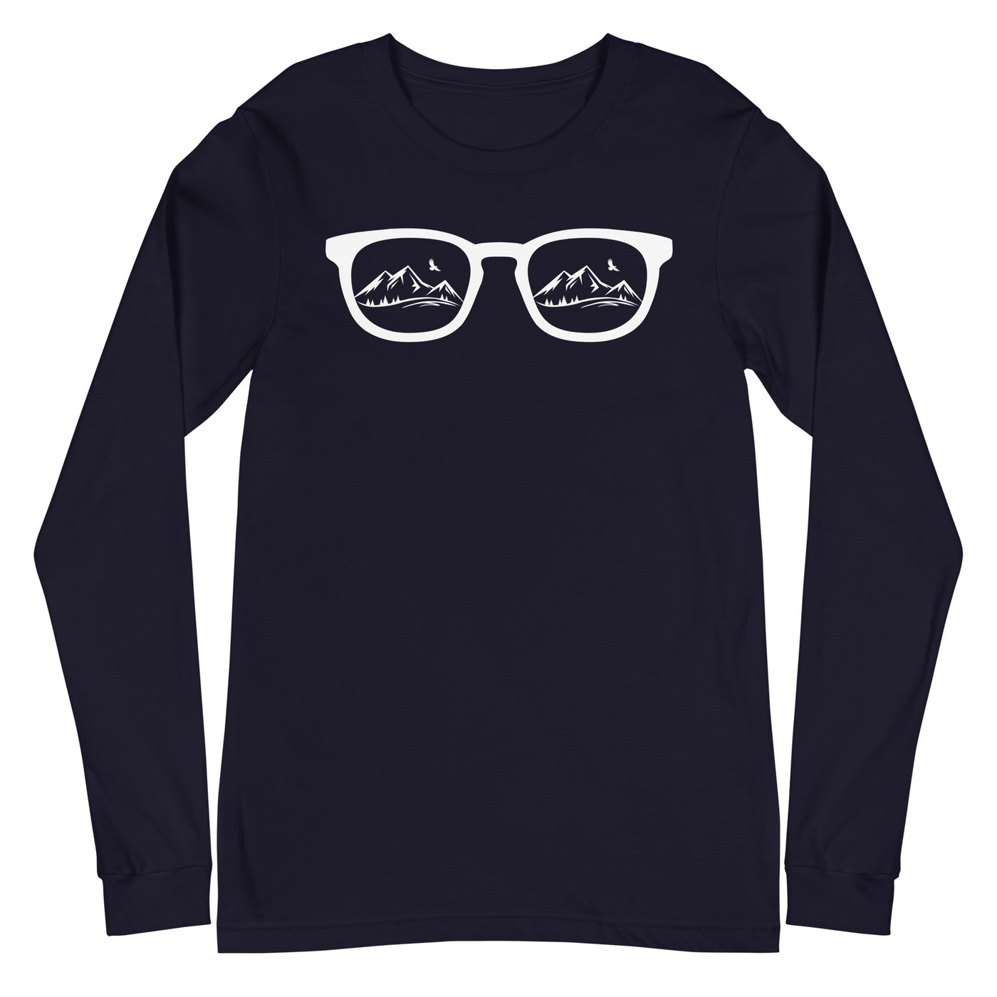 Sonnenbrille und Berge - Longsleeve (Unisex) berge xxx yyy zzz Navy